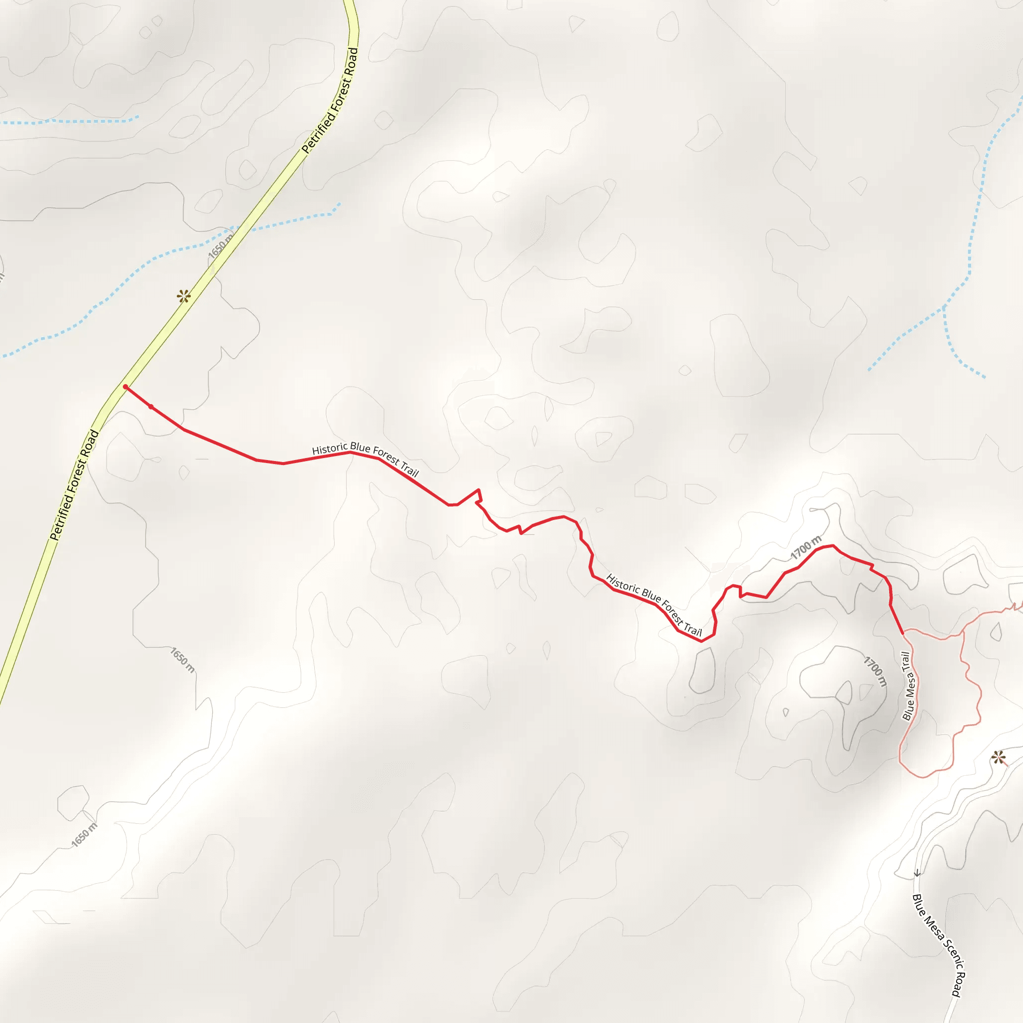 Historic Blue Forest Trail mobile static map