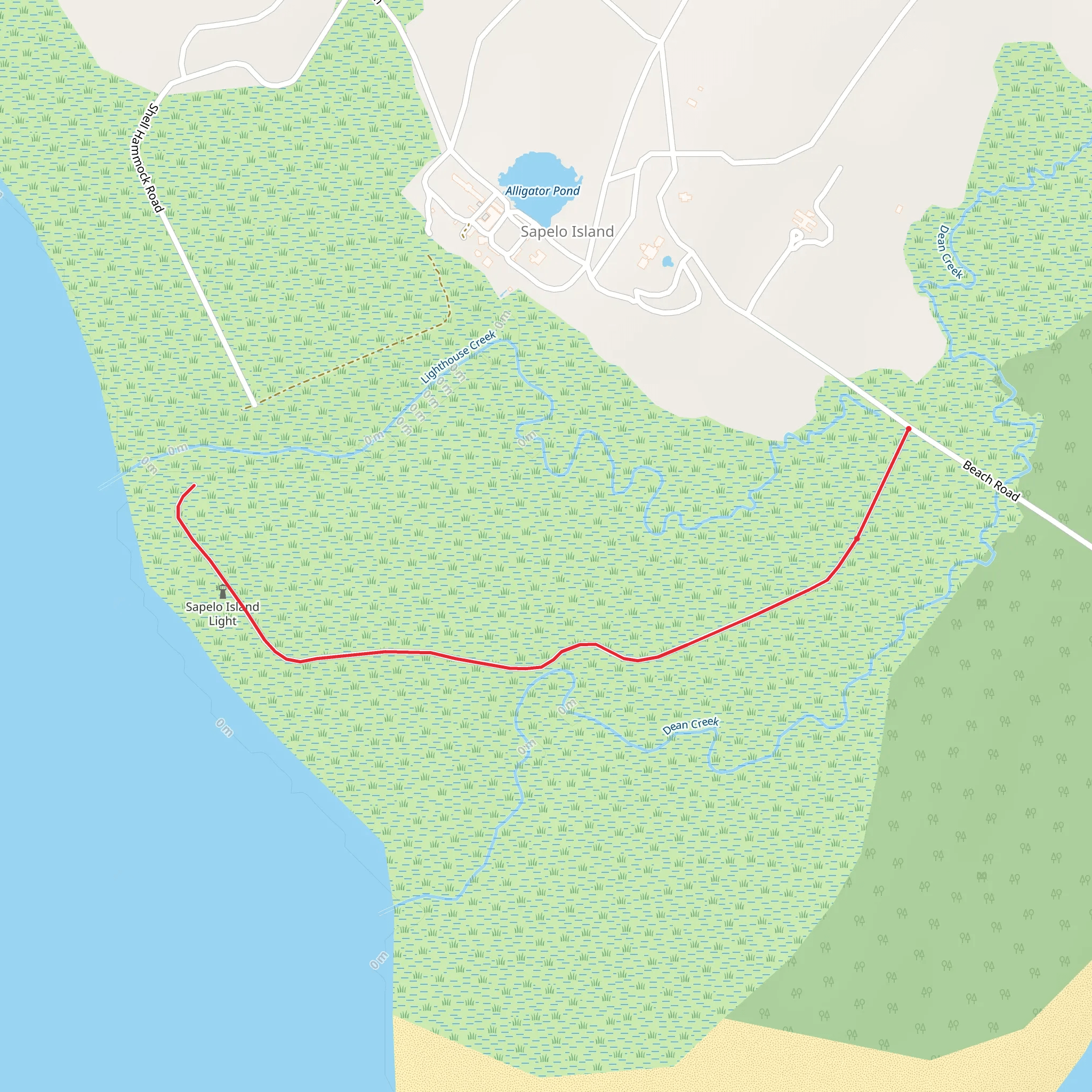 Beach Road mobile static map