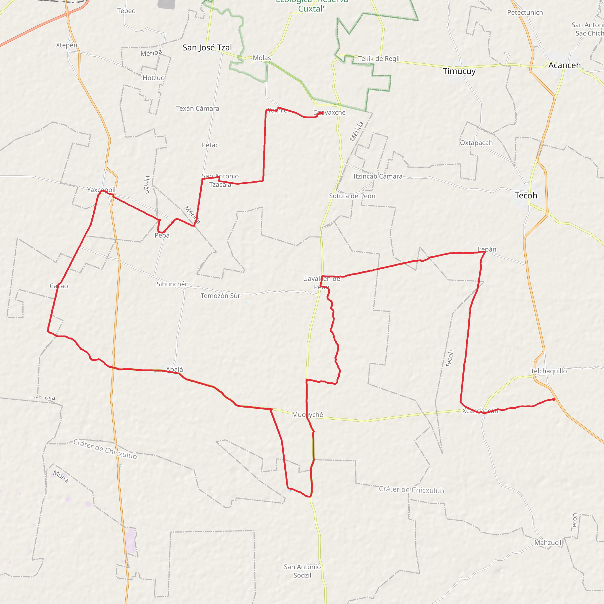 Camino del Mayab mobile static map