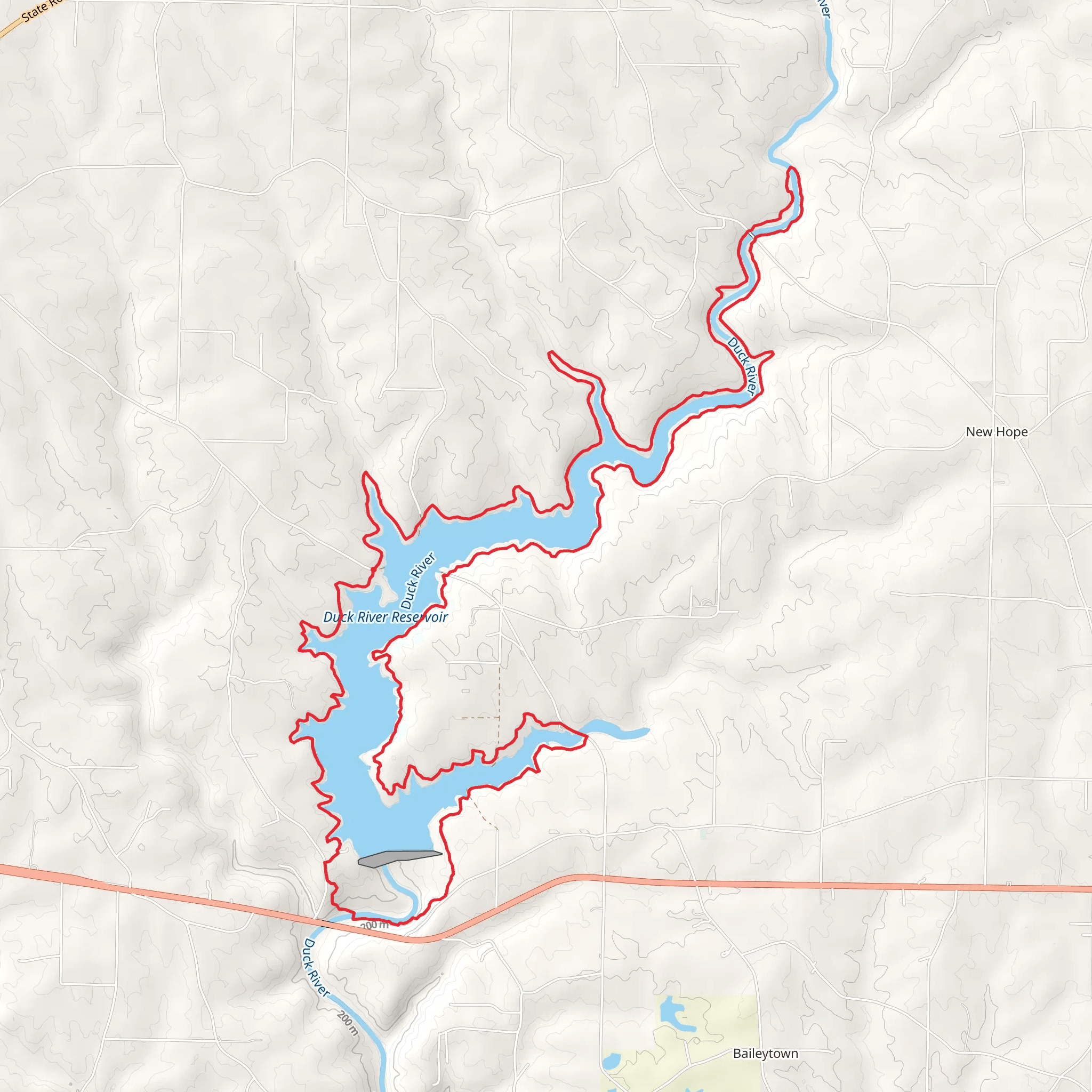West Side and East Side Loop Trail mobile static map