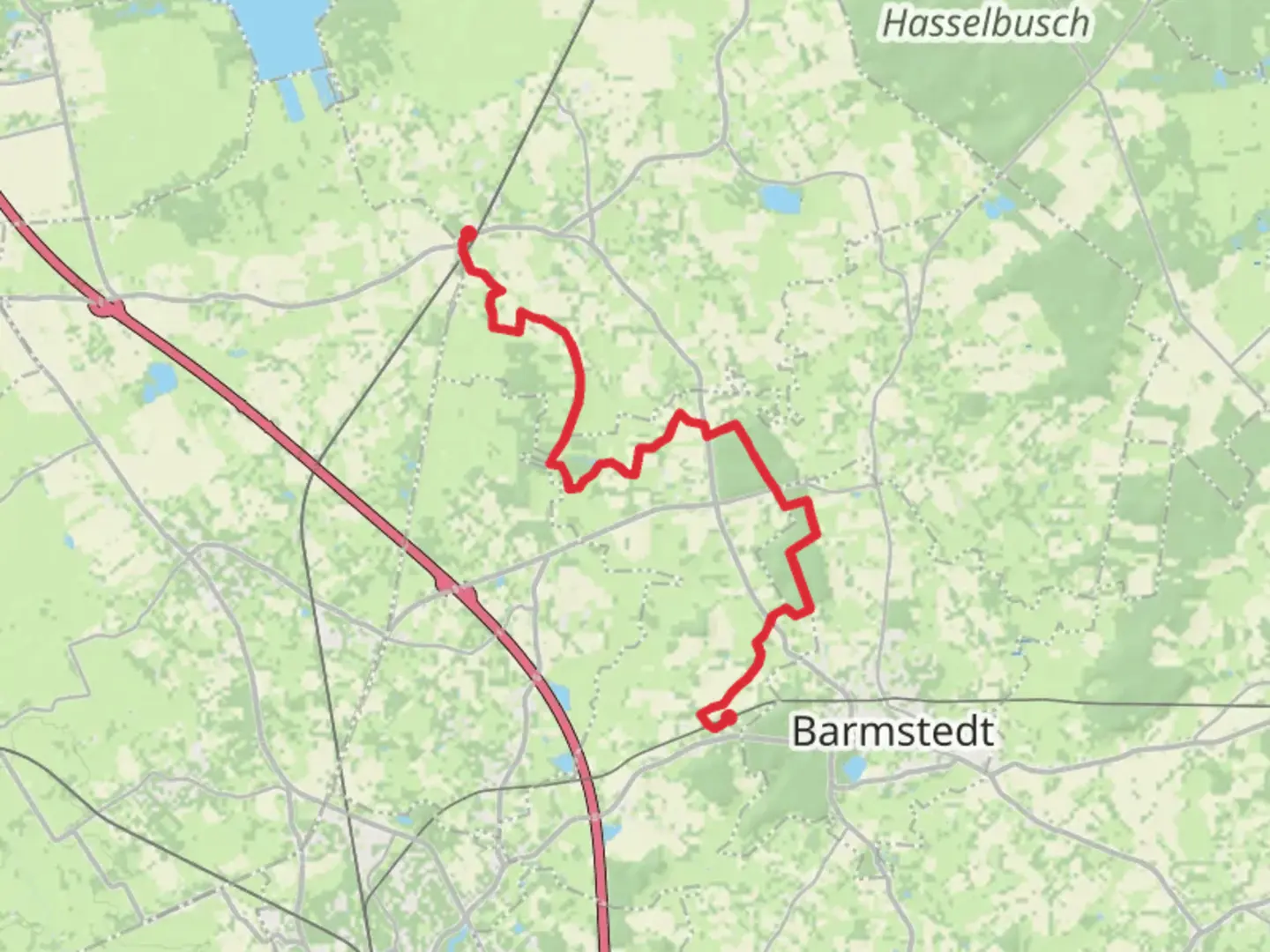 An image depicting the trail Westerhorn to Vobloch Walk and its surrounding area.