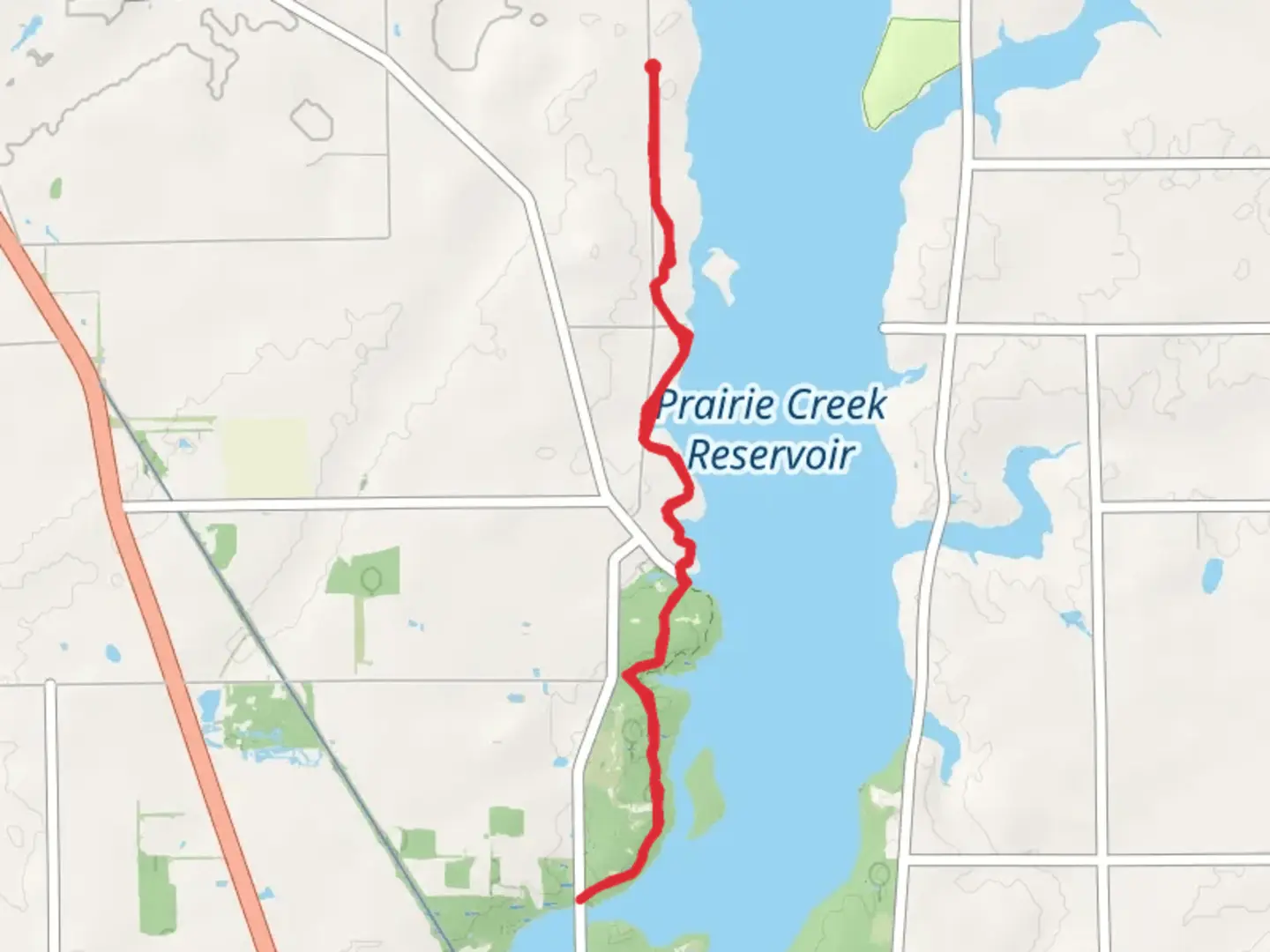 An image depicting the trail Prairie Creek Trail and its surrounding area.