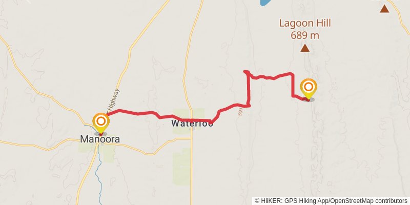 Lavender Federation Trail stage 13 Map