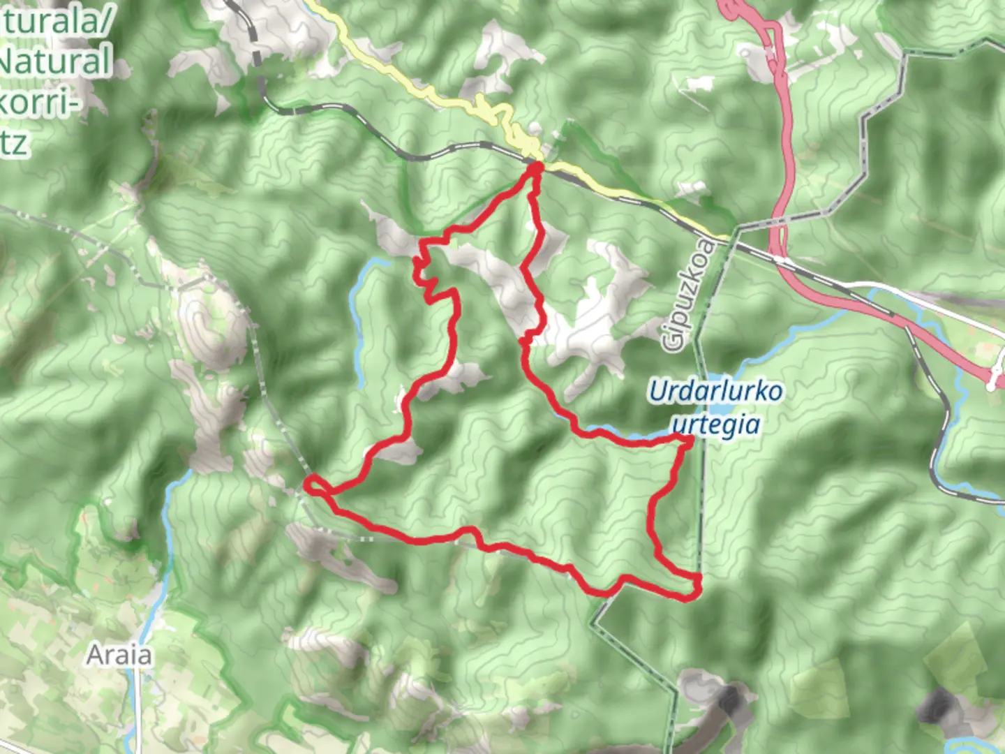 An image depicting the trail Parzonería Forests PR GI 3010 and its surrounding area.