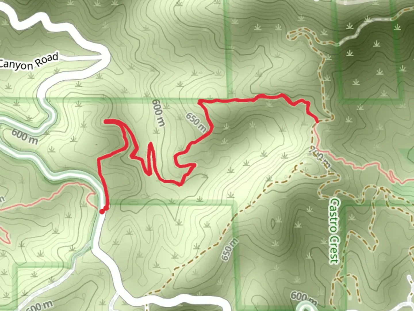 An image depicting the trail Backbone Trail from Latigo Canyon Road and its surrounding area.
