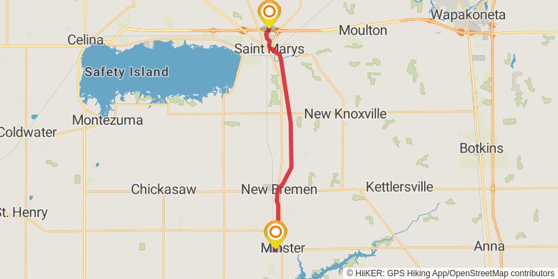 Buckeye Trail stage 26 Map