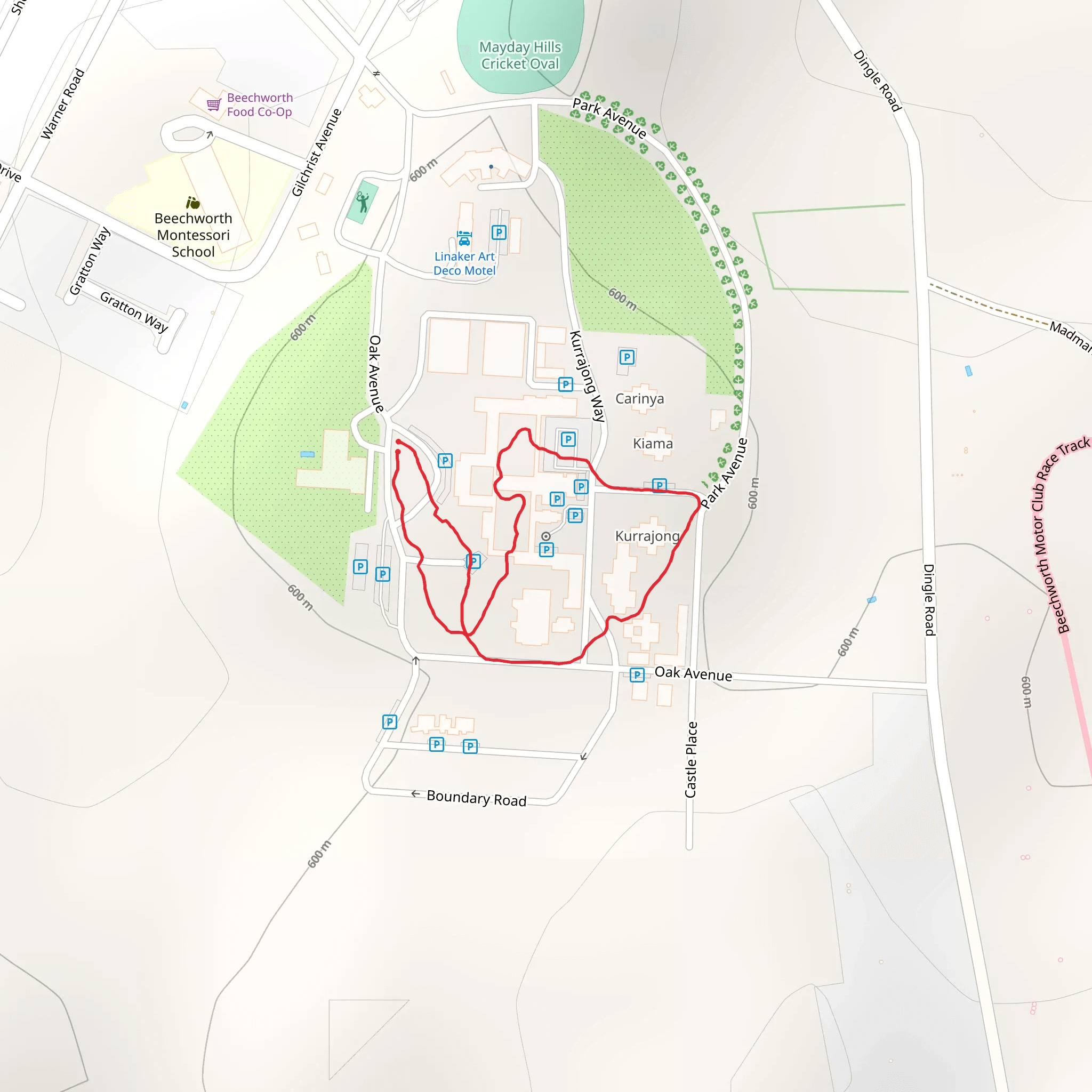 Mayday Hills Tree Walks - Ha - Ha Wall Walk mobile static map