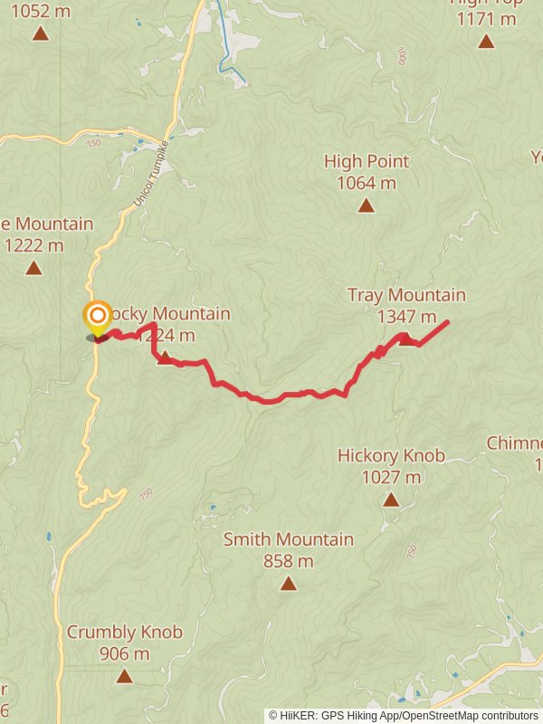 Hickorynut Ridge via Appalachian TRail