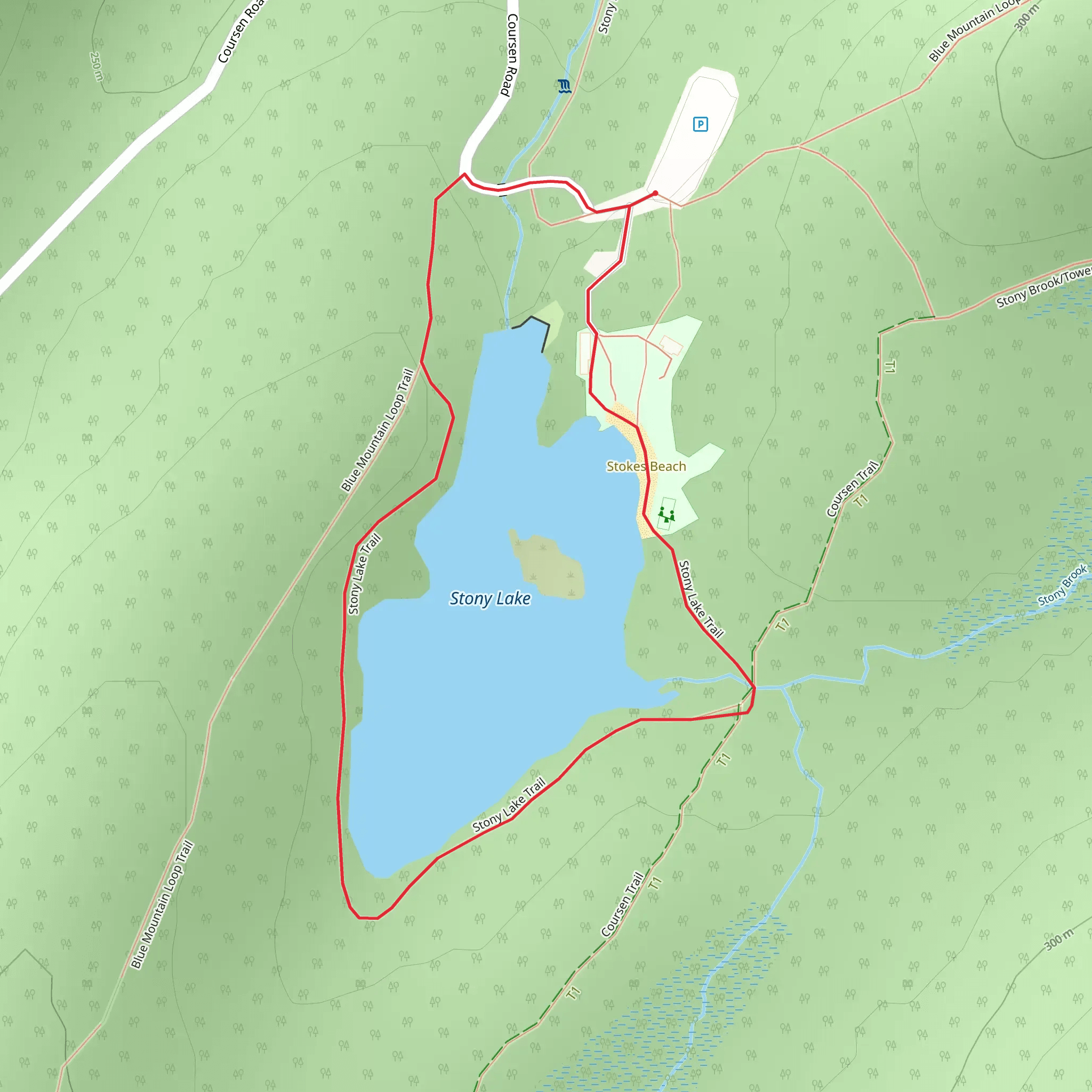 Stony Lake Loop mobile static map