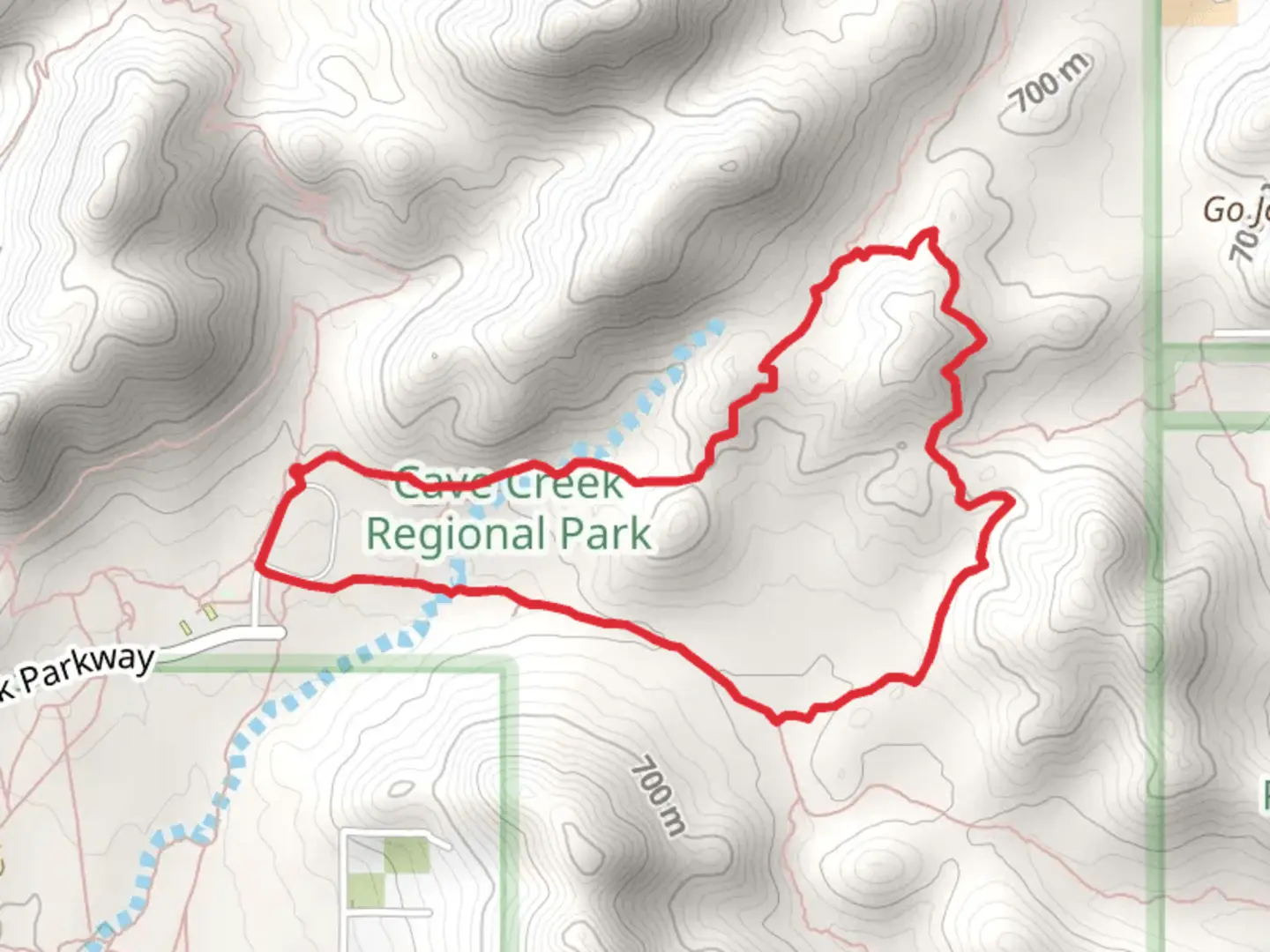 An image depicting the trail Go John - Quartz - Slate Loop Trail and its surrounding area.
