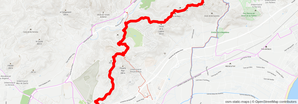 Sender dels Tossals de Castello PR CV 448 stage 2 Map