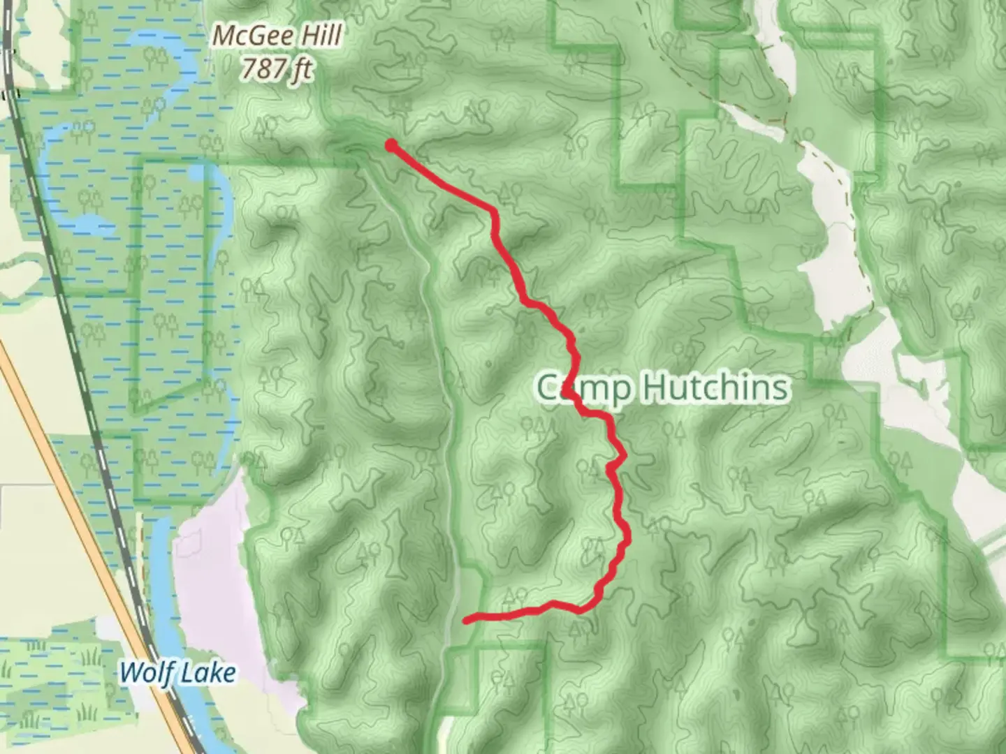 An image depicting the trail White Pine Trail and its surrounding area.