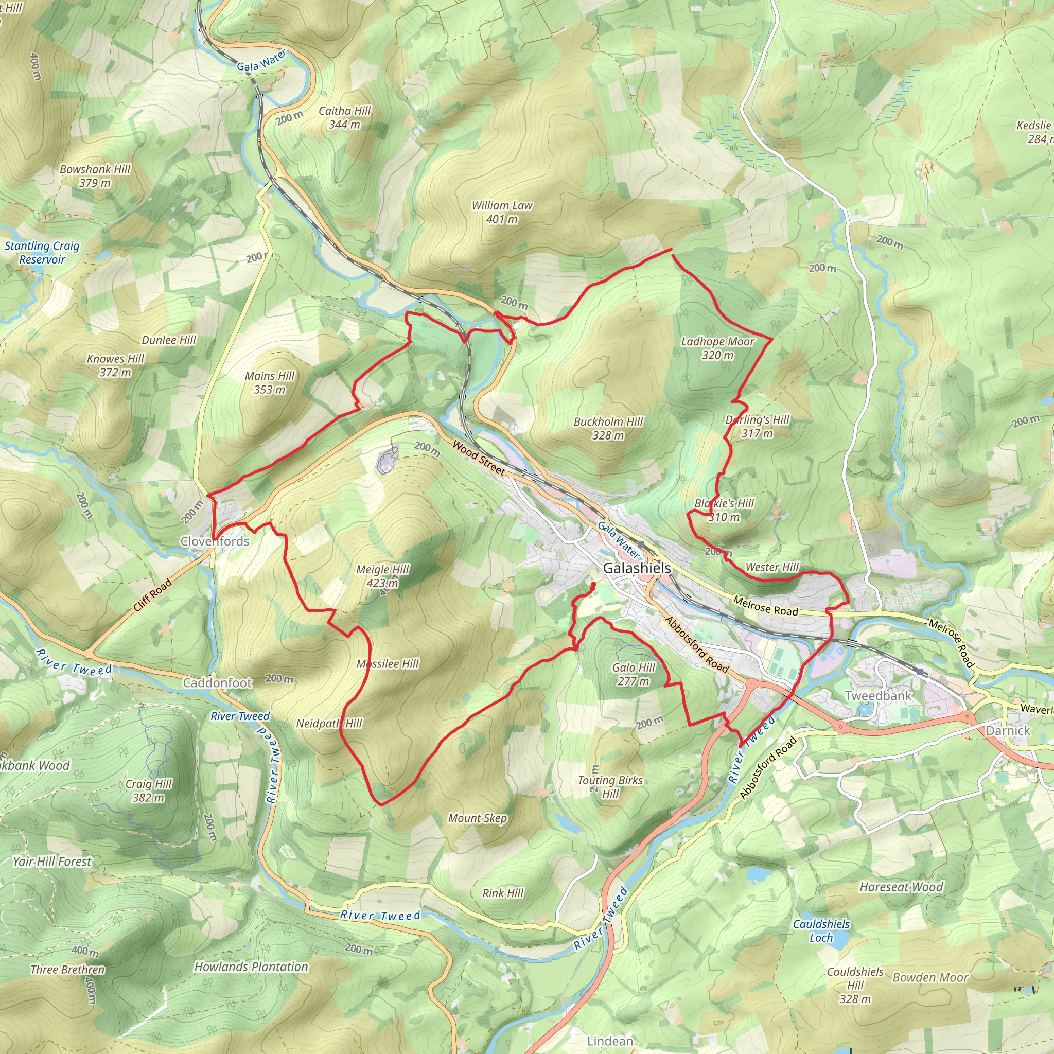 Gala Loop via Upland Way mobile static map