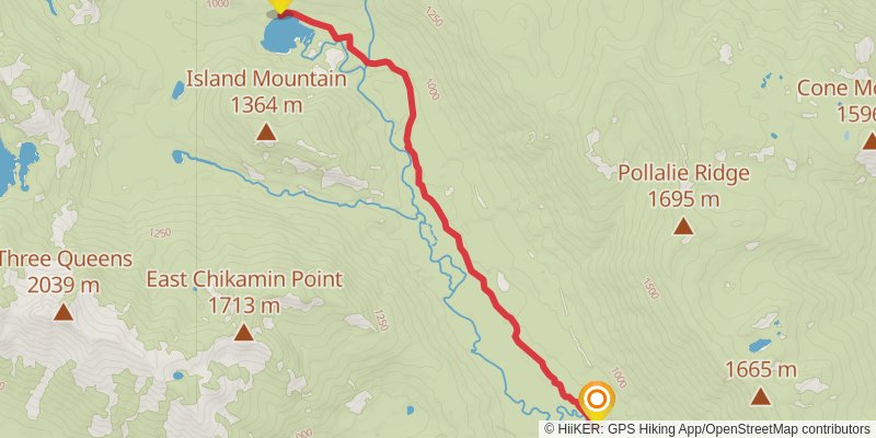 Central Alpine Lakes Loop stage 4 Map