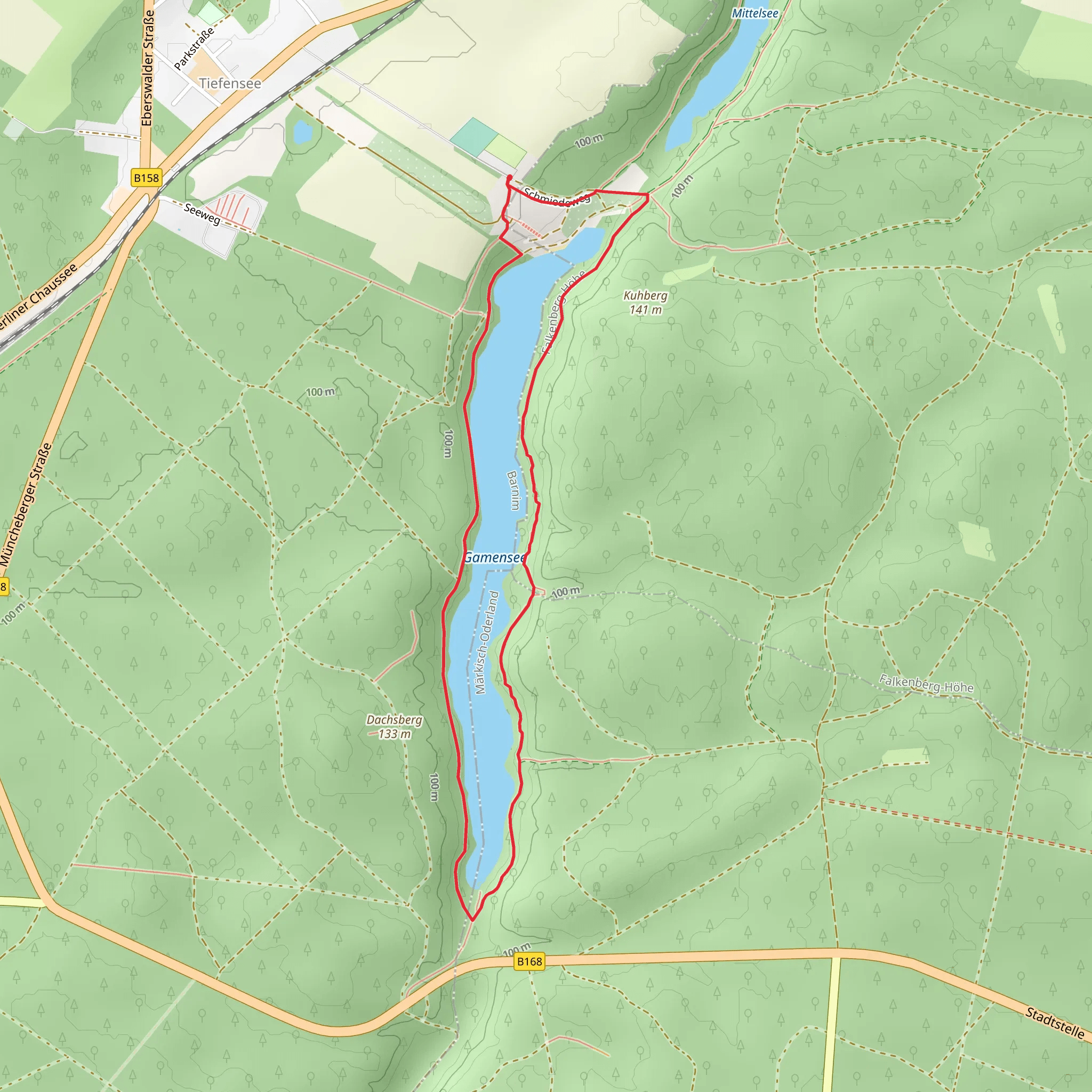 Gamensee Loop via Gelber Punkt mobile static map