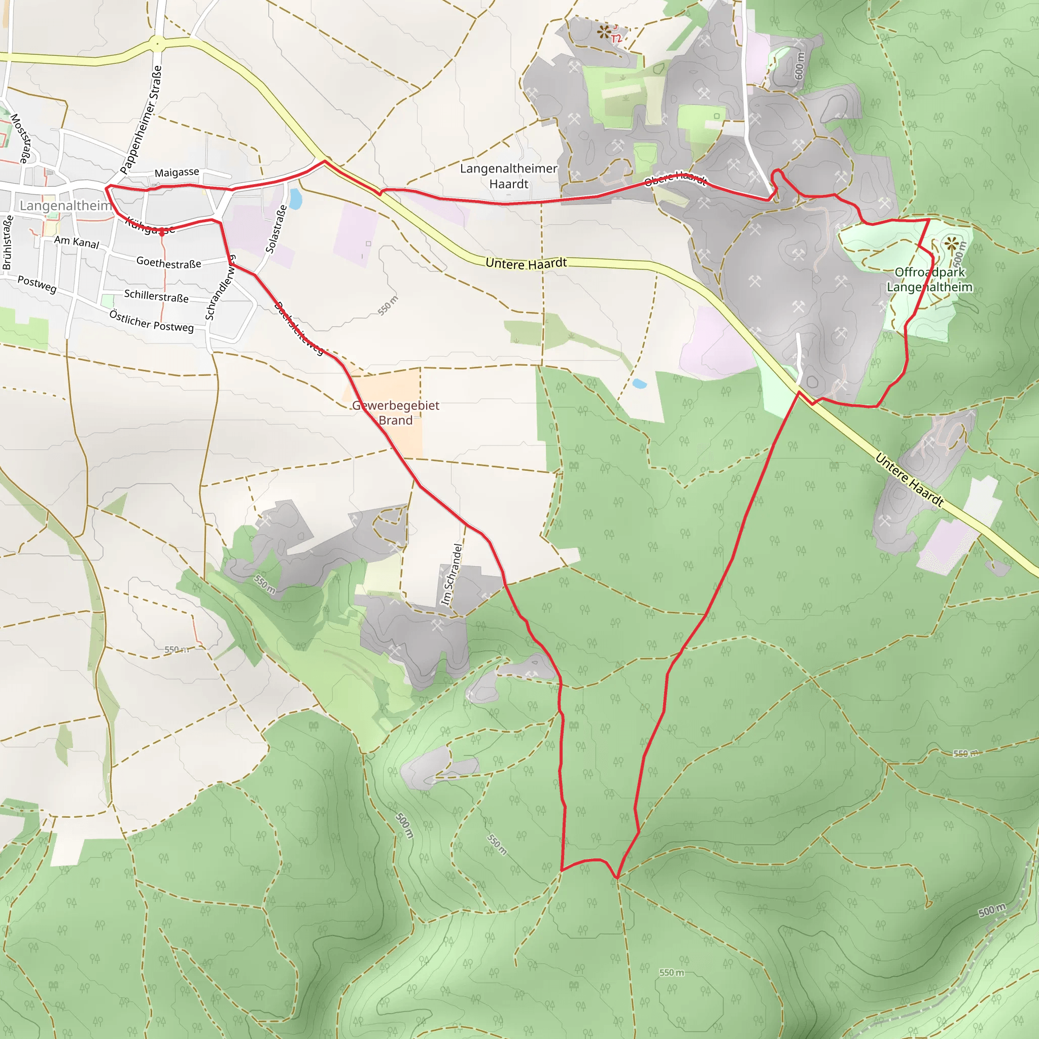 Rundwanderweg Langenaltheim mobile static map