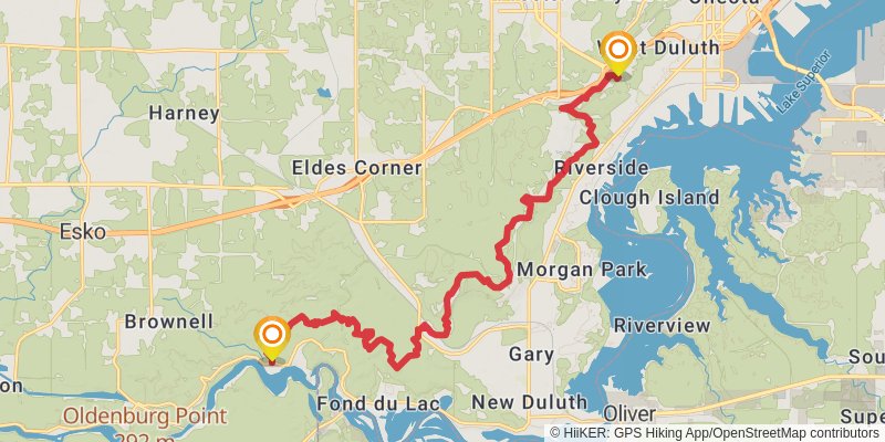 Superior Hiking Trail stage 2 Map
