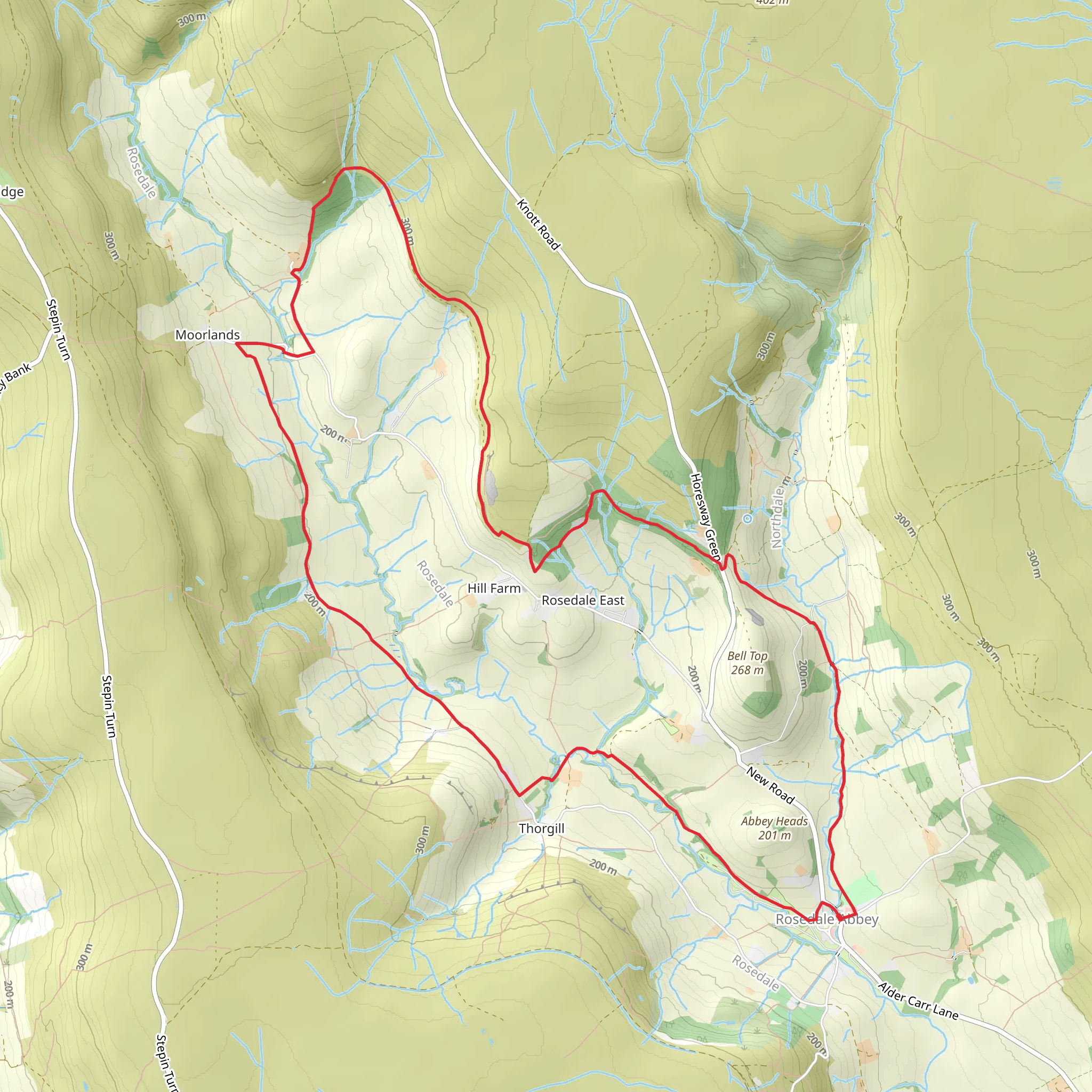 Rosedale Abbey - Northdale - Dale Head - Rosedale and Thorgill mobile static map