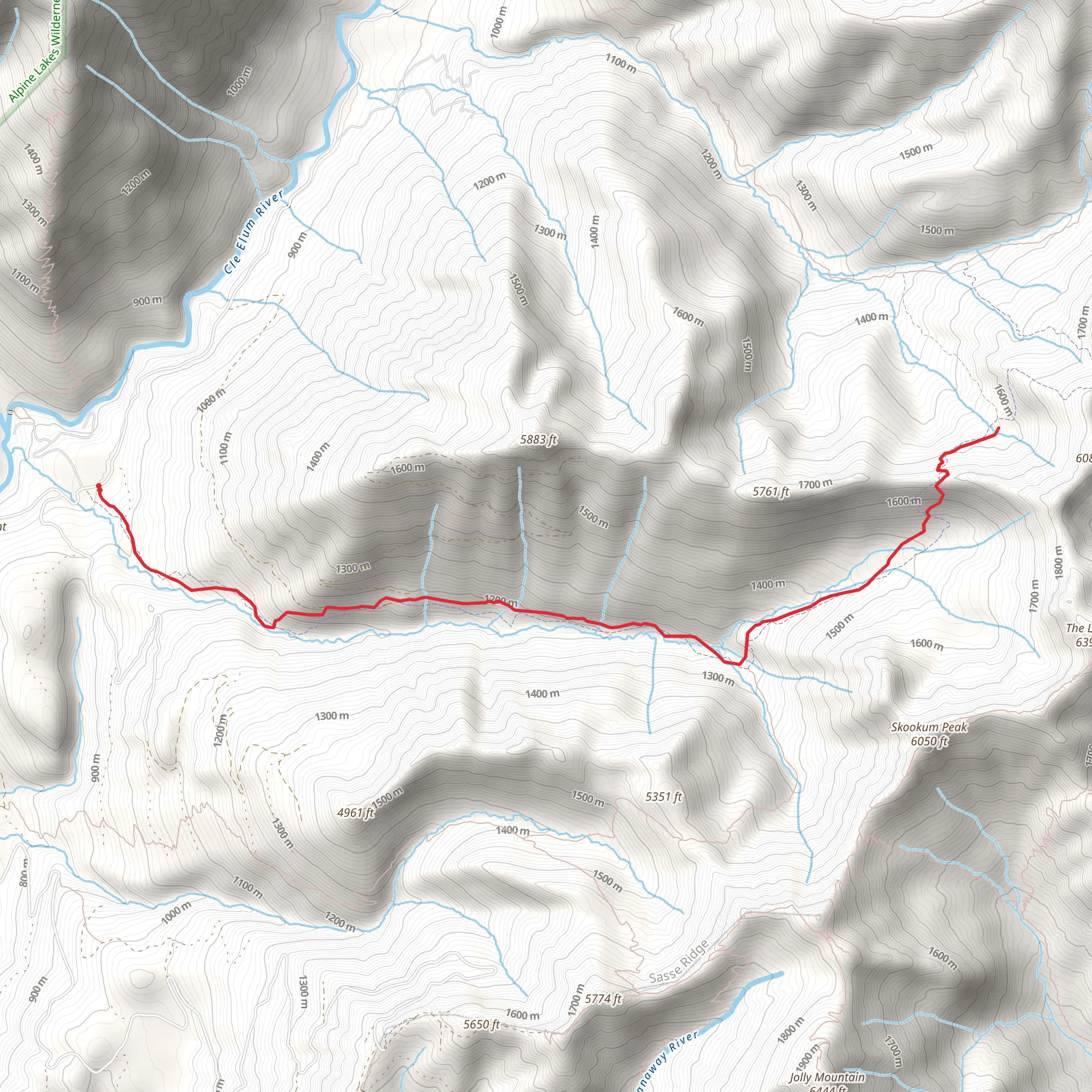 Paris Creek Trail mobile static map