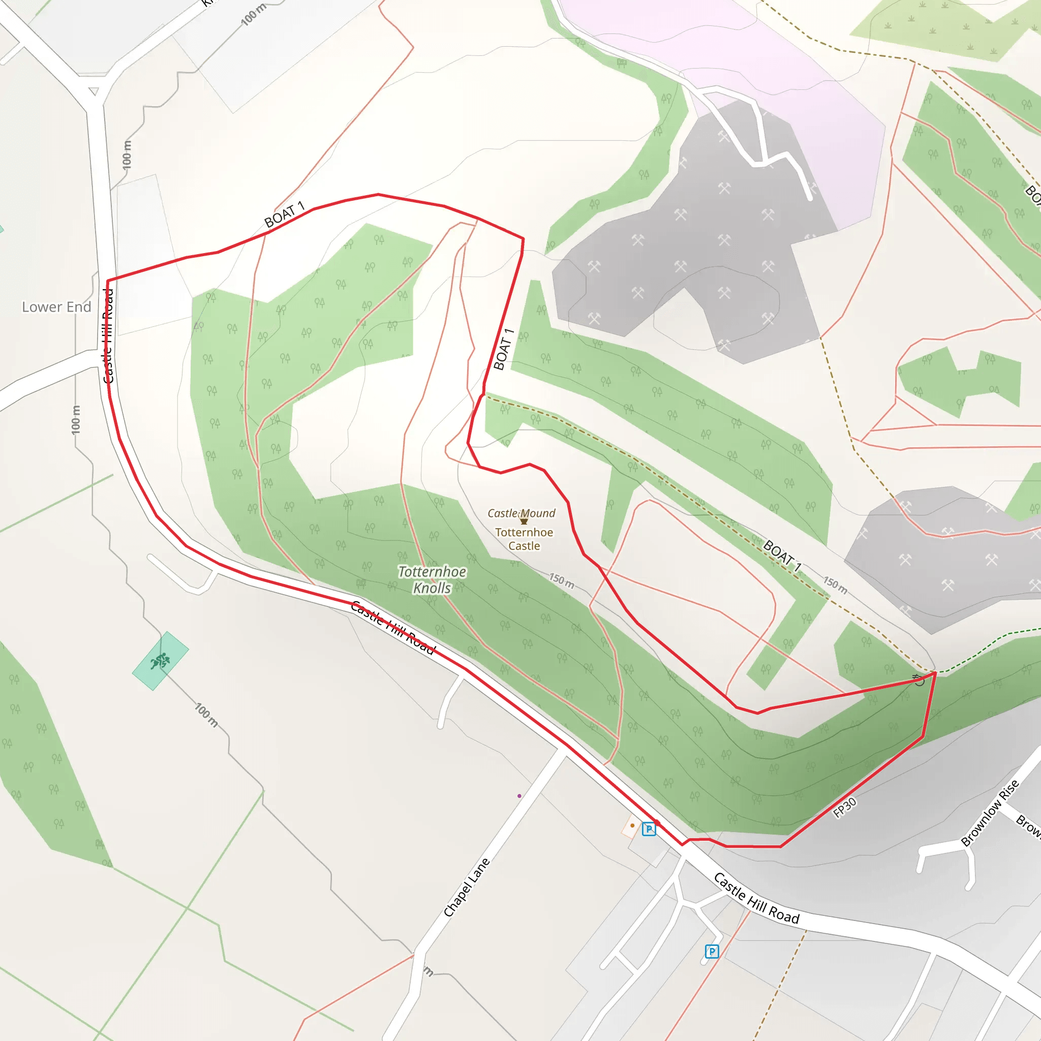 Totternhoe Knolls Loop mobile static map