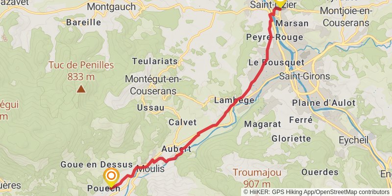 GR 78 - Sentier de Piémont stage 10 Map