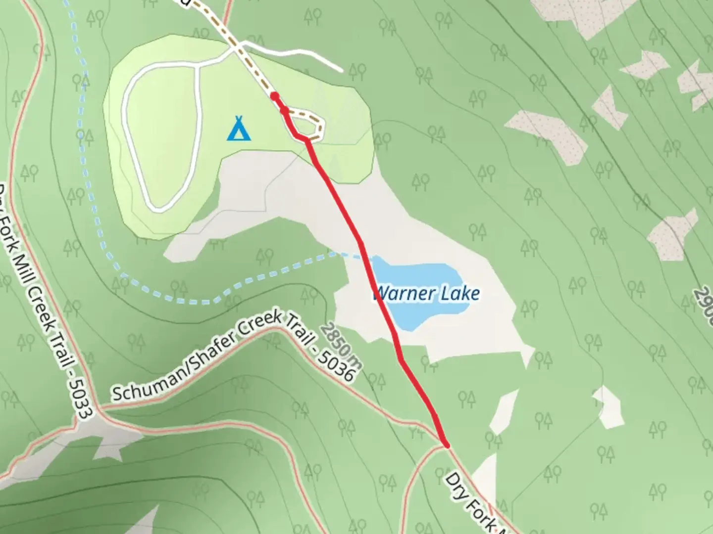 An image depicting the trail Warner Campground Trail and its surrounding area.