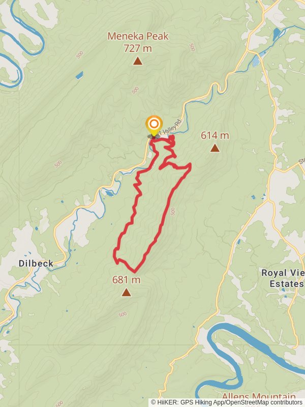 Massanutten Trail, Tuscarora Trail and Botts TrailLoop mobile static map