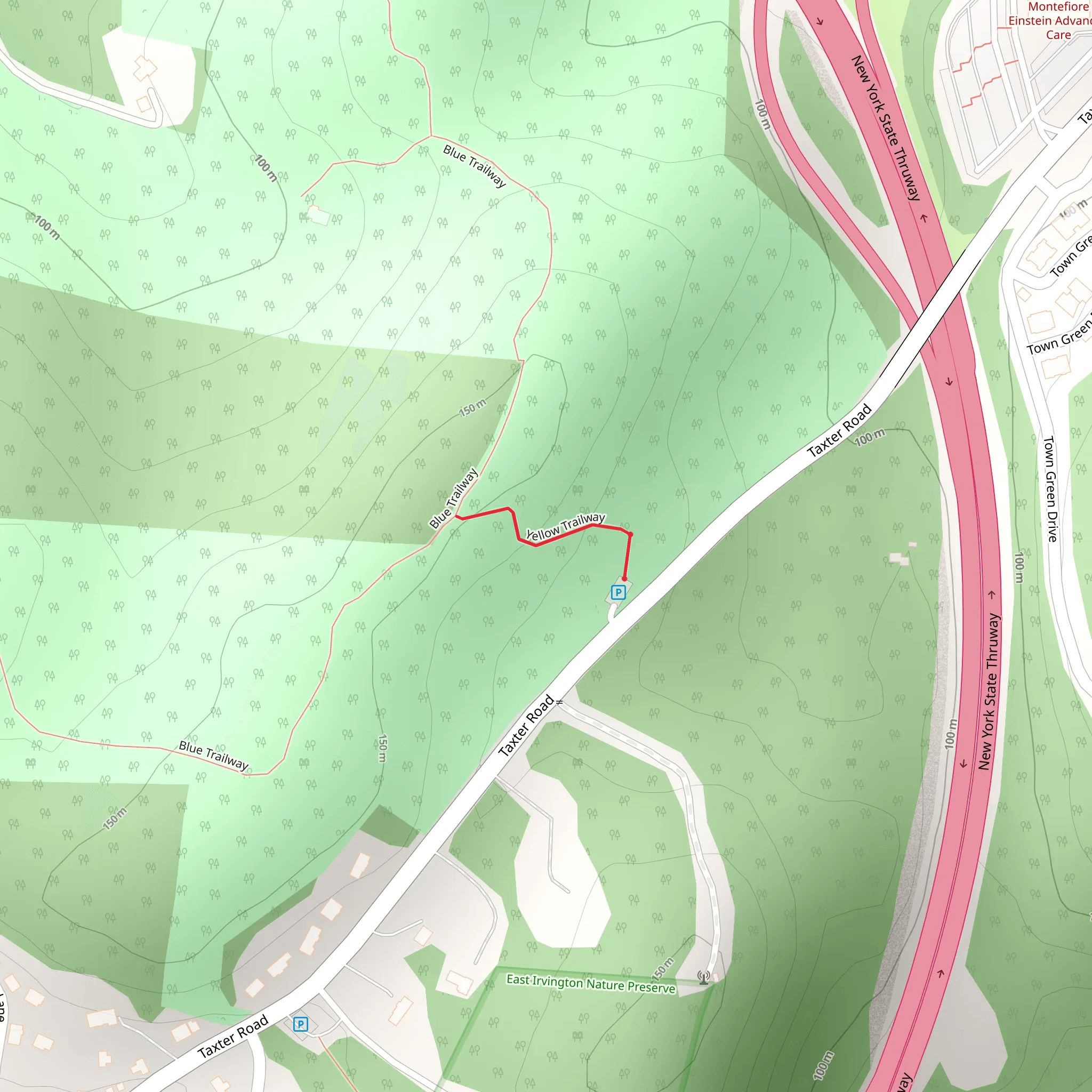Yellow Trailway mobile static map