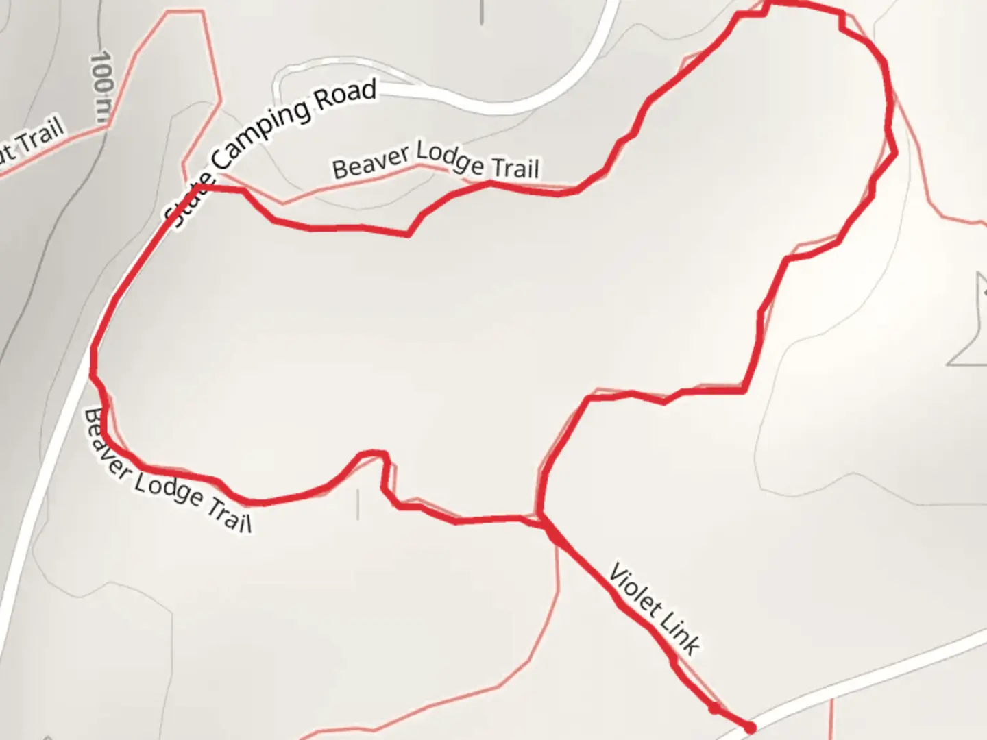 An image depicting the trail Thompsons Point Road Loop and its surrounding area.