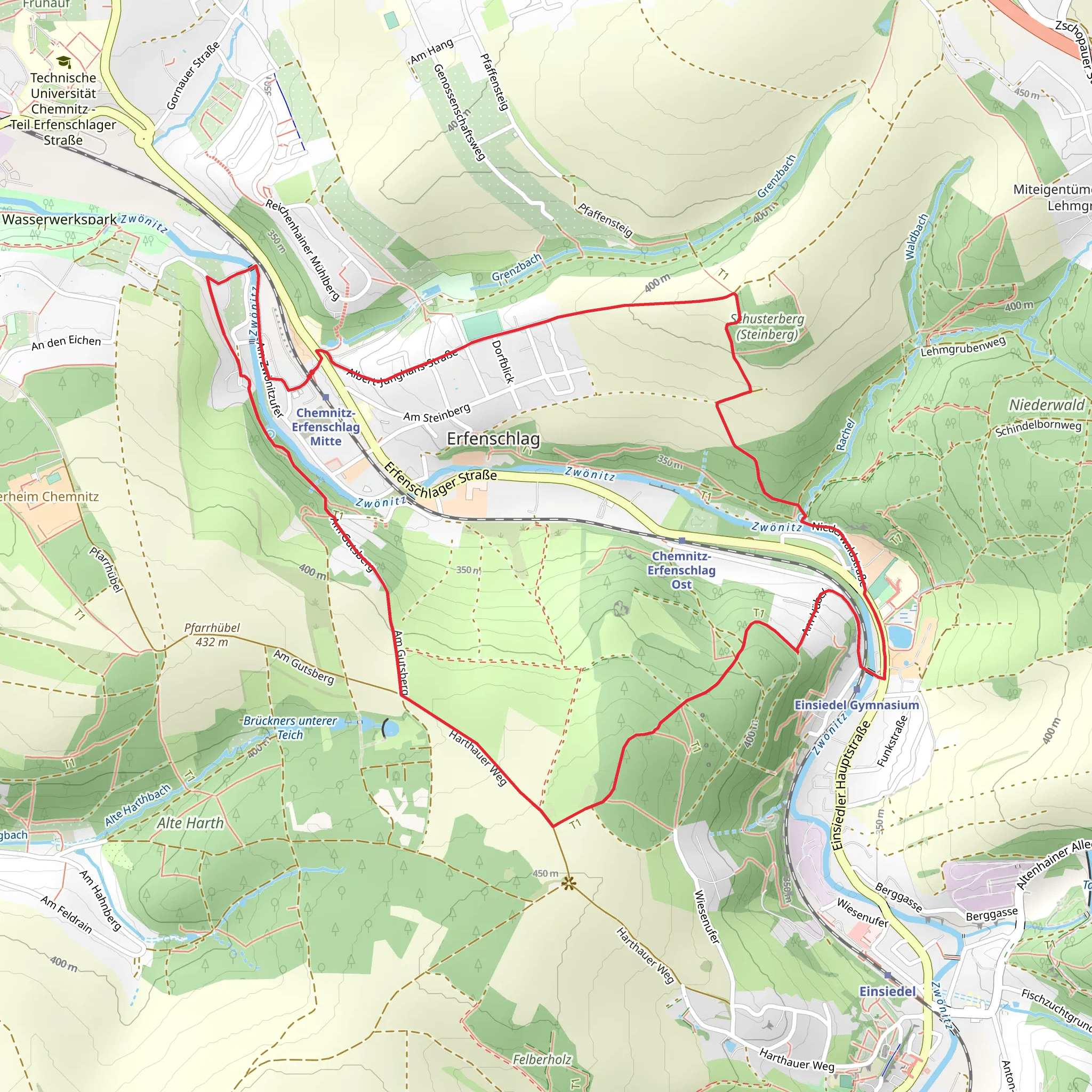 Rundweg um Erfenschlag mobile static map