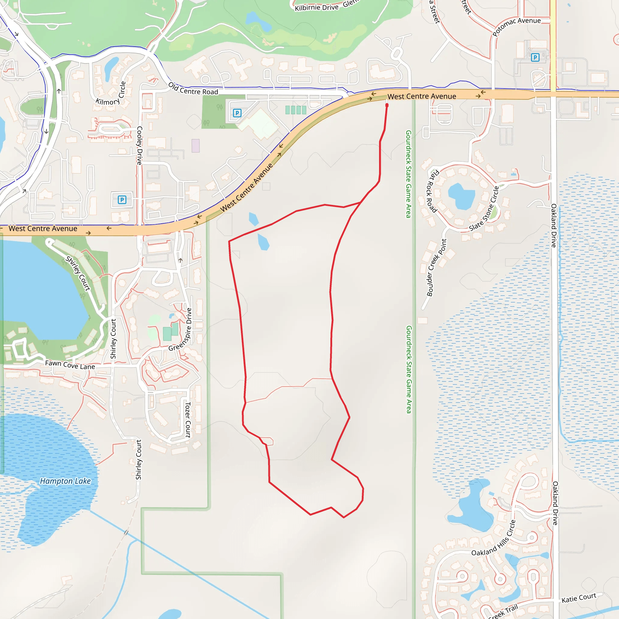 West Centre Avenue Loop - South mobile static map
