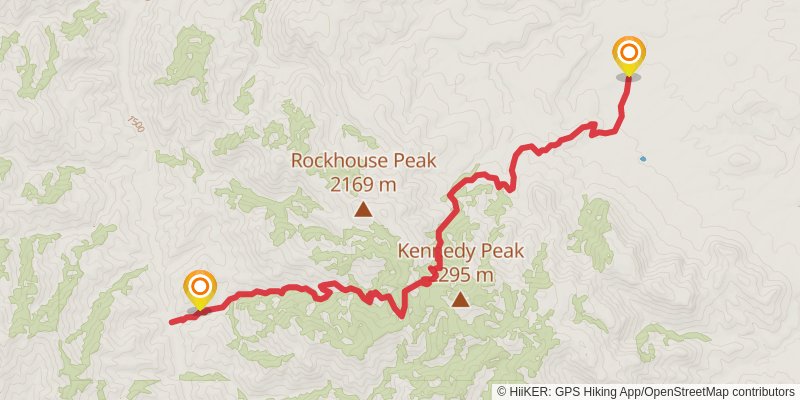 Corral Canyon via East Divide Trail stage 2 Map