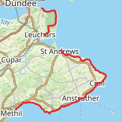 Fife Coastal Path 7-Day Gentle Tour (Hillwalk Tours) mobile static map