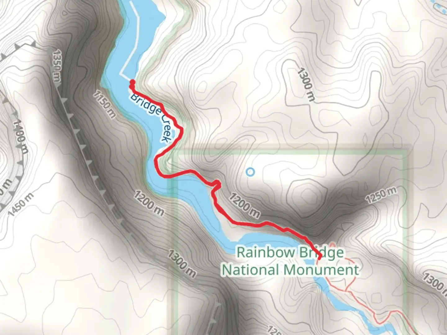 An image depicting the trail Bridge Creek Out and Back and its surrounding area.