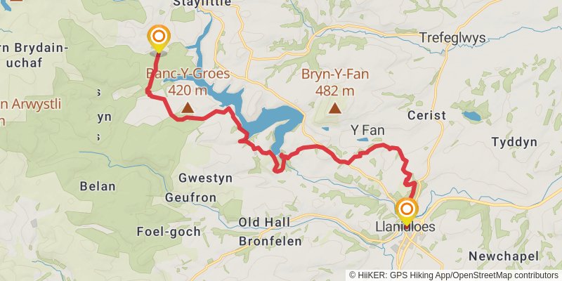 Glyndŵr's Way stage 5 Map