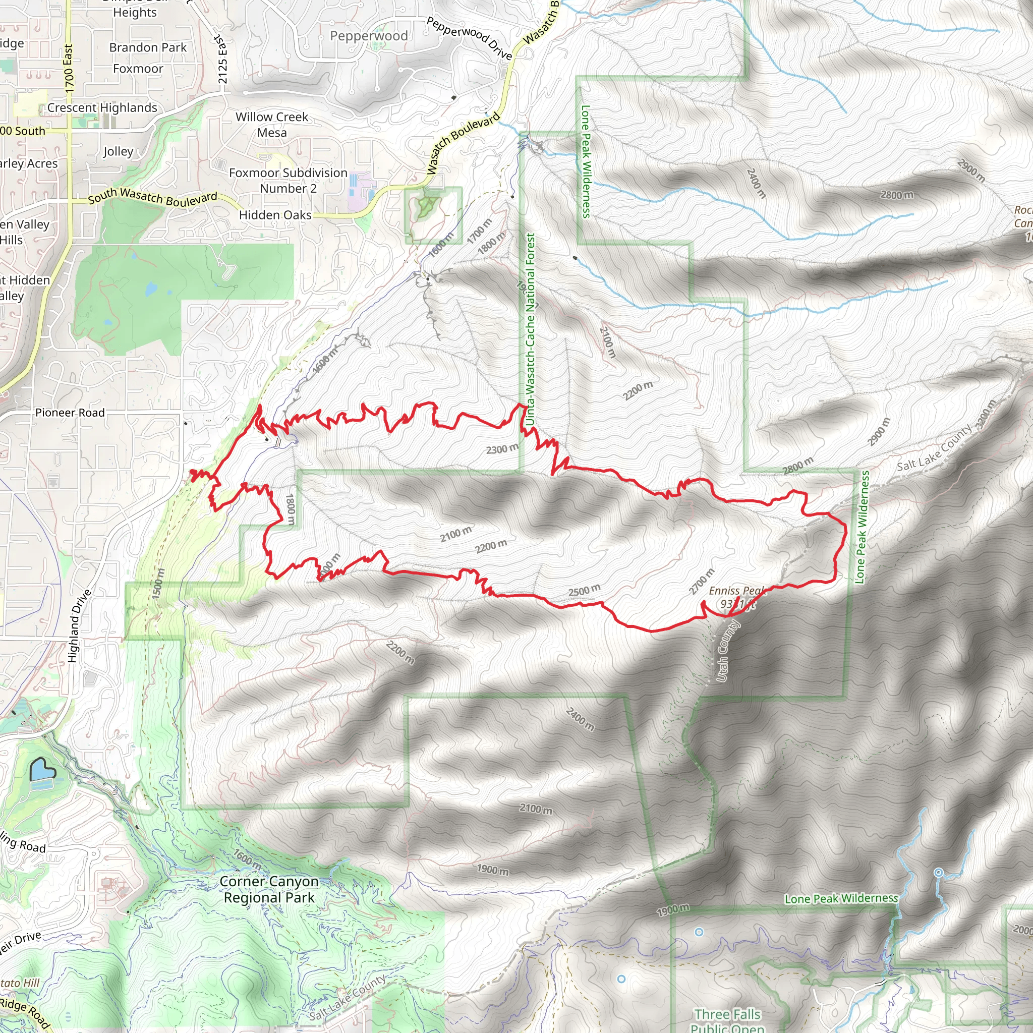 Cherry Canyon Logging Trail and Trail of the Eagle Loop mobile static map