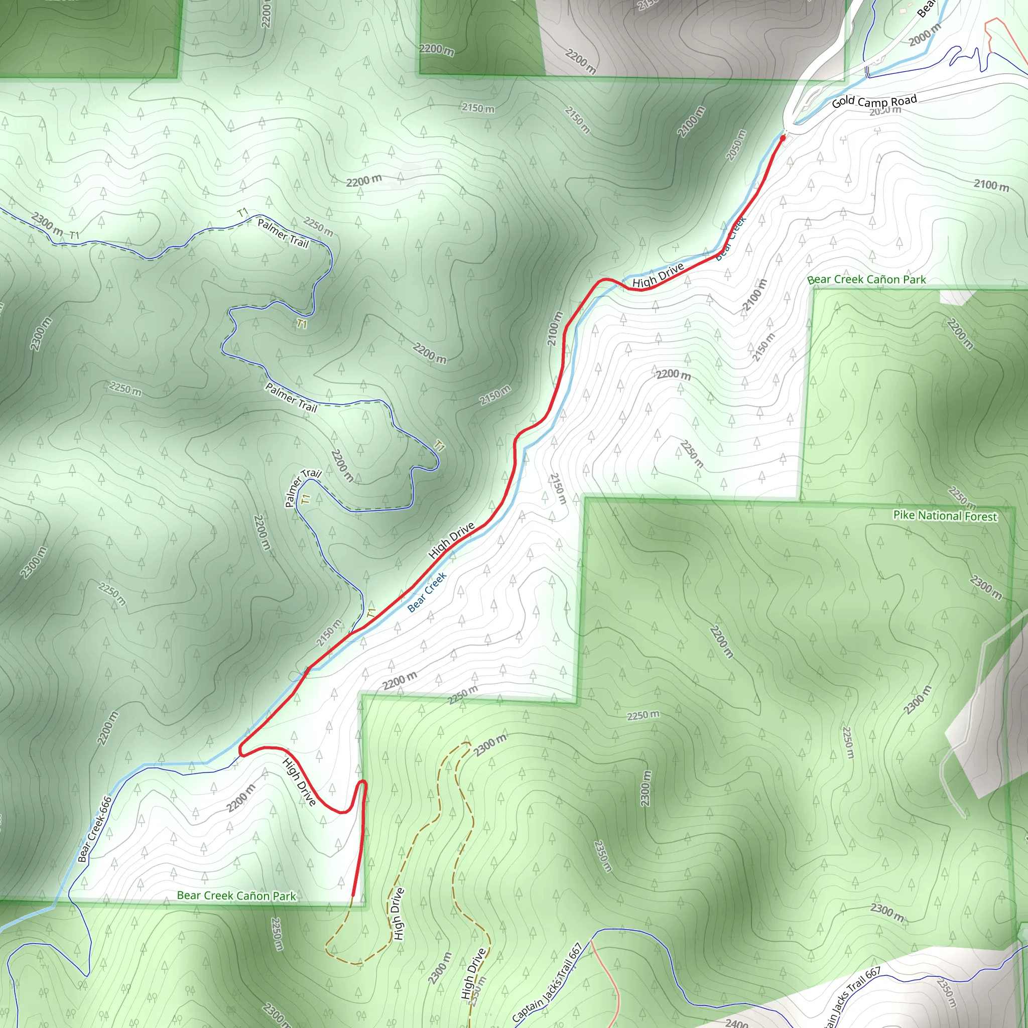 High Drive - Bear Creek mobile static map