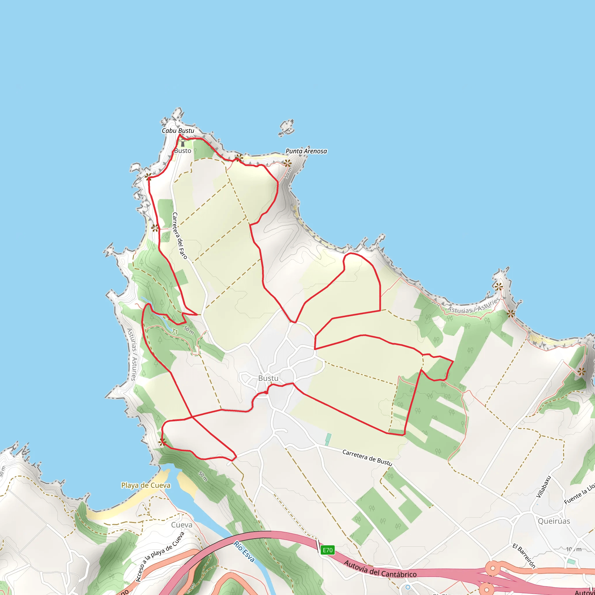 Cape Bust mobile static map