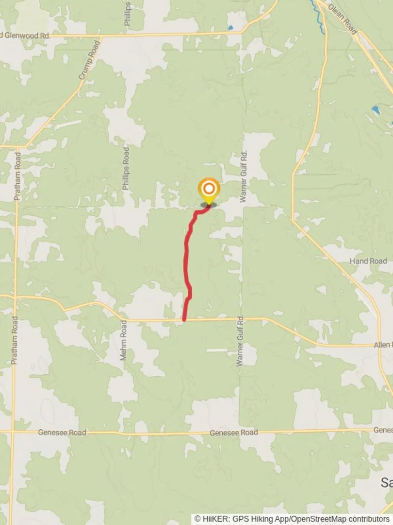 An image depicting the trail Warner Gulf Road Trail - West and its surrounding area.