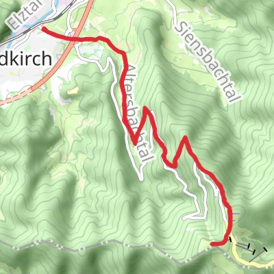 Kandel Hike from Kollnau mobile static map