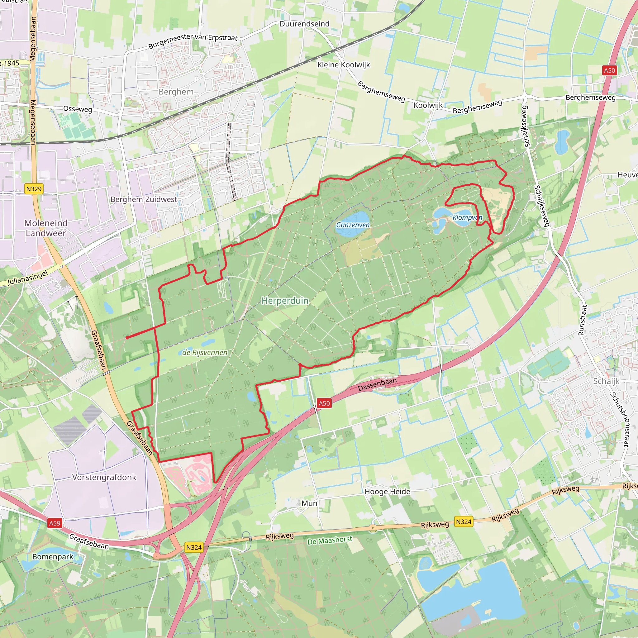 Klompven and Uitzichttoren Loop mobile static map