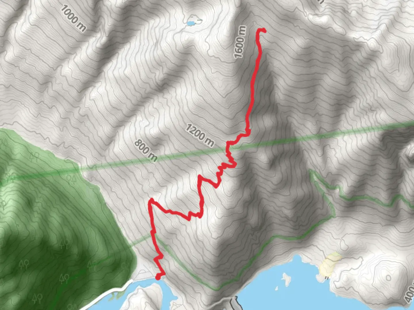 An image depicting the trail Sourdough Camp via Sourdough Mountain Trail and its surrounding area.