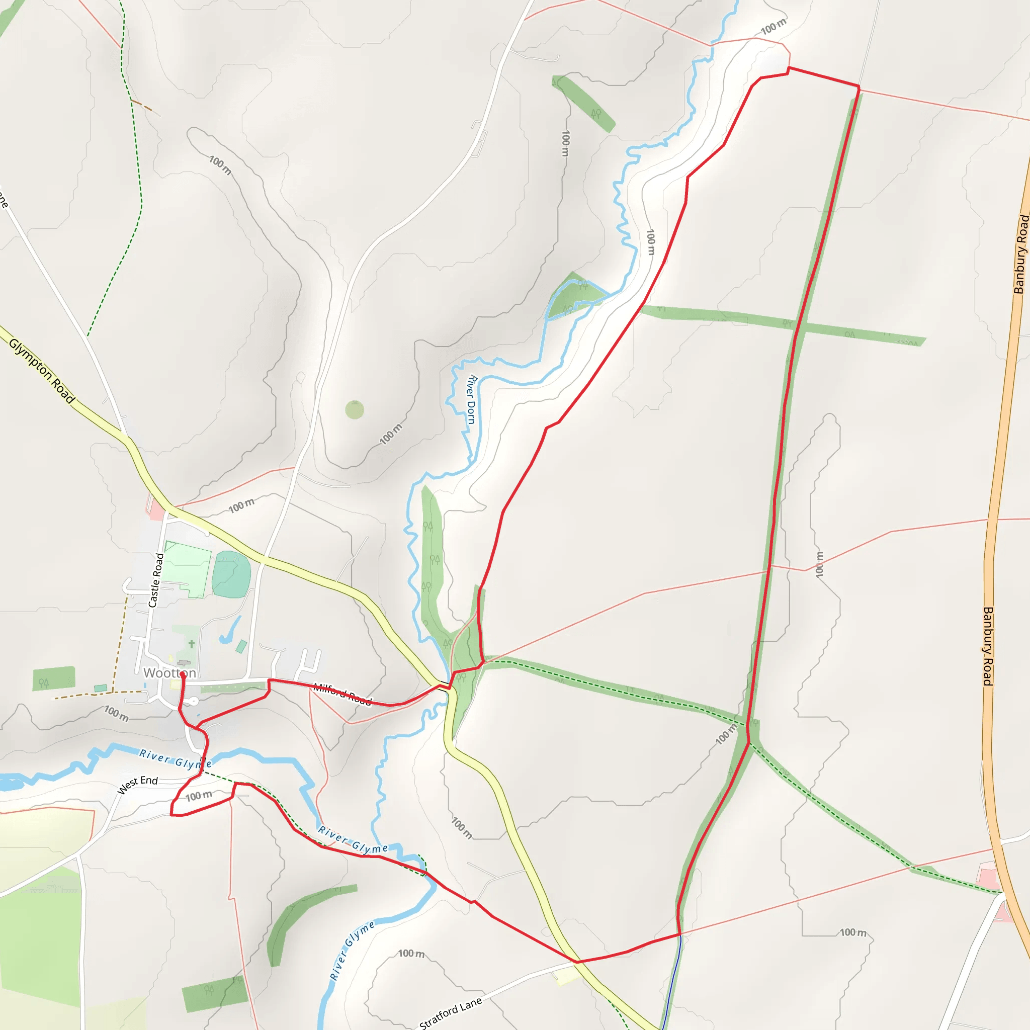 Wootton Country Park Loop mobile static map