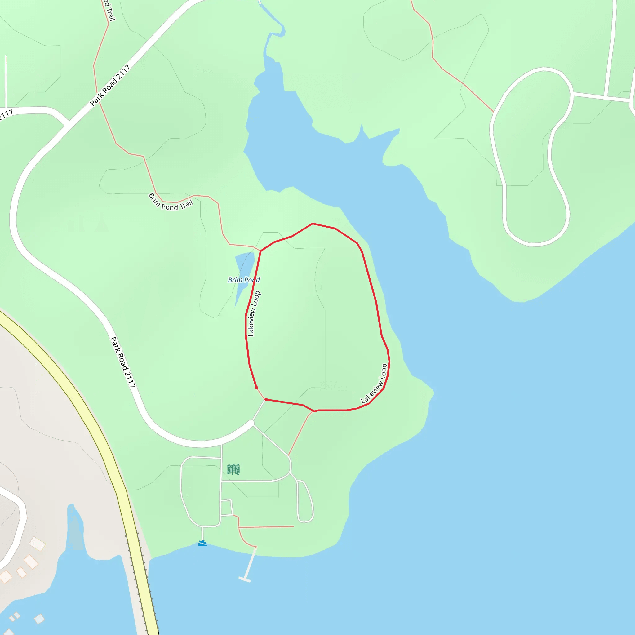 Bob Sandlin Lakeview Loop mobile static map