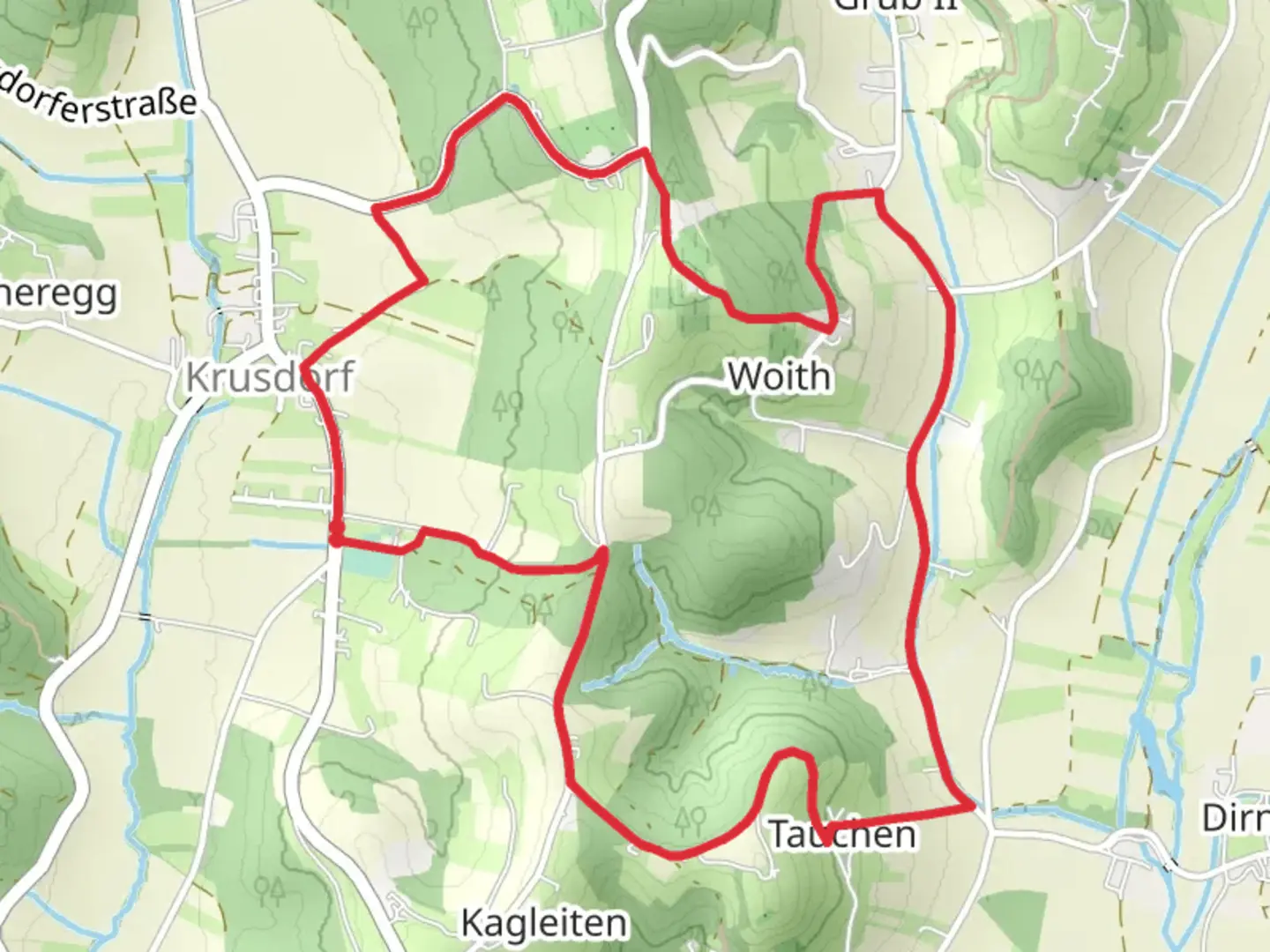 An image depicting the trail Berglerweg and its surrounding area.