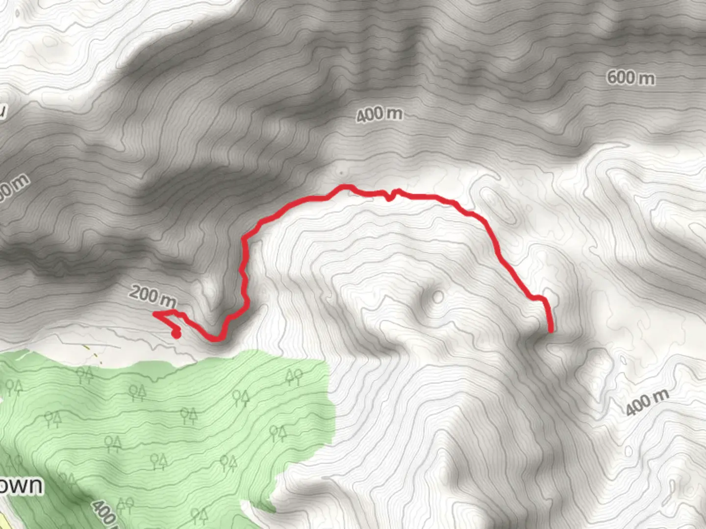 An image depicting the trail Gold Creek - Perserverance Trail and its surrounding area.