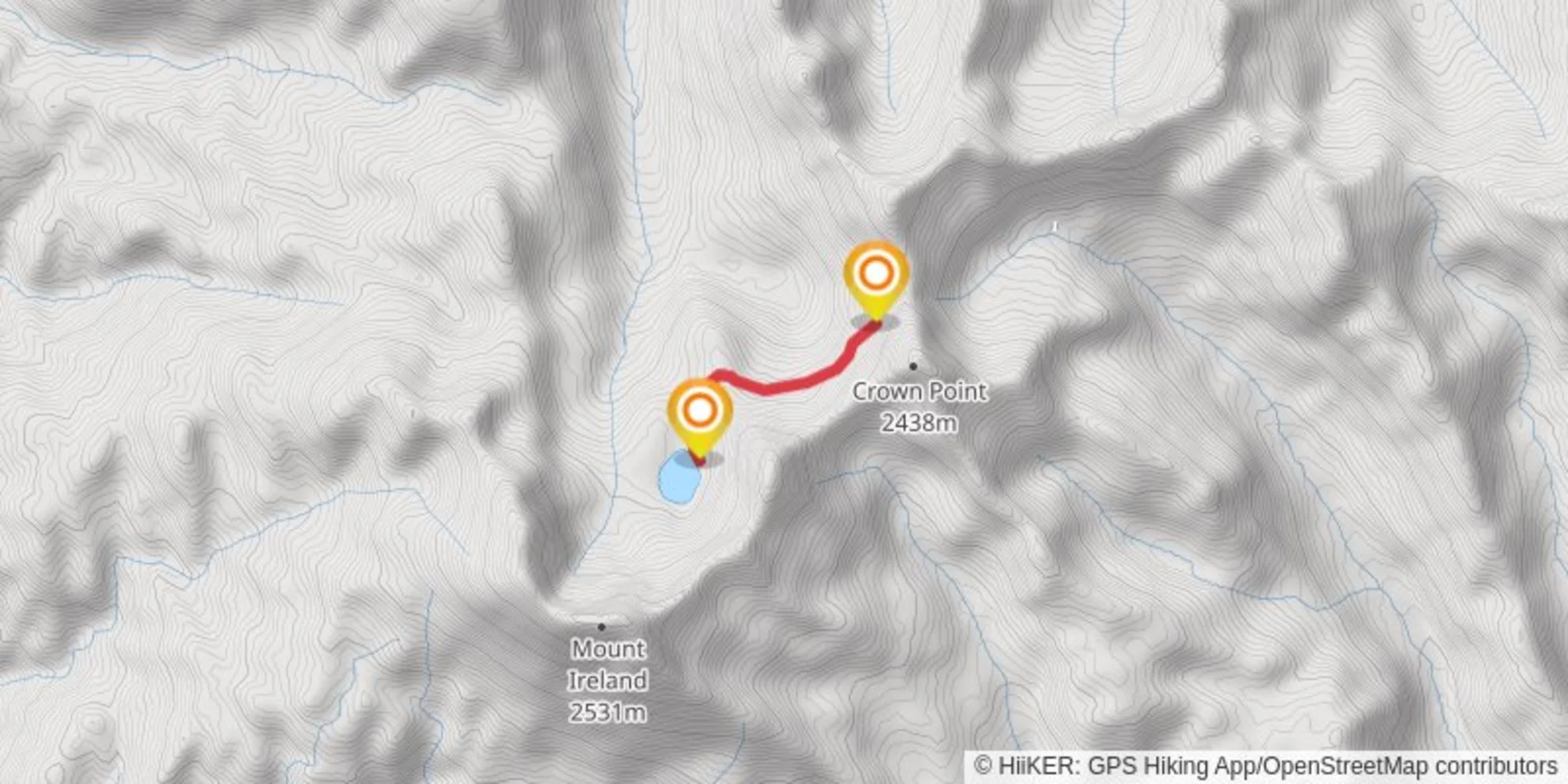 An image depicting the trail Baldy Lake #3 and its surrounding area.