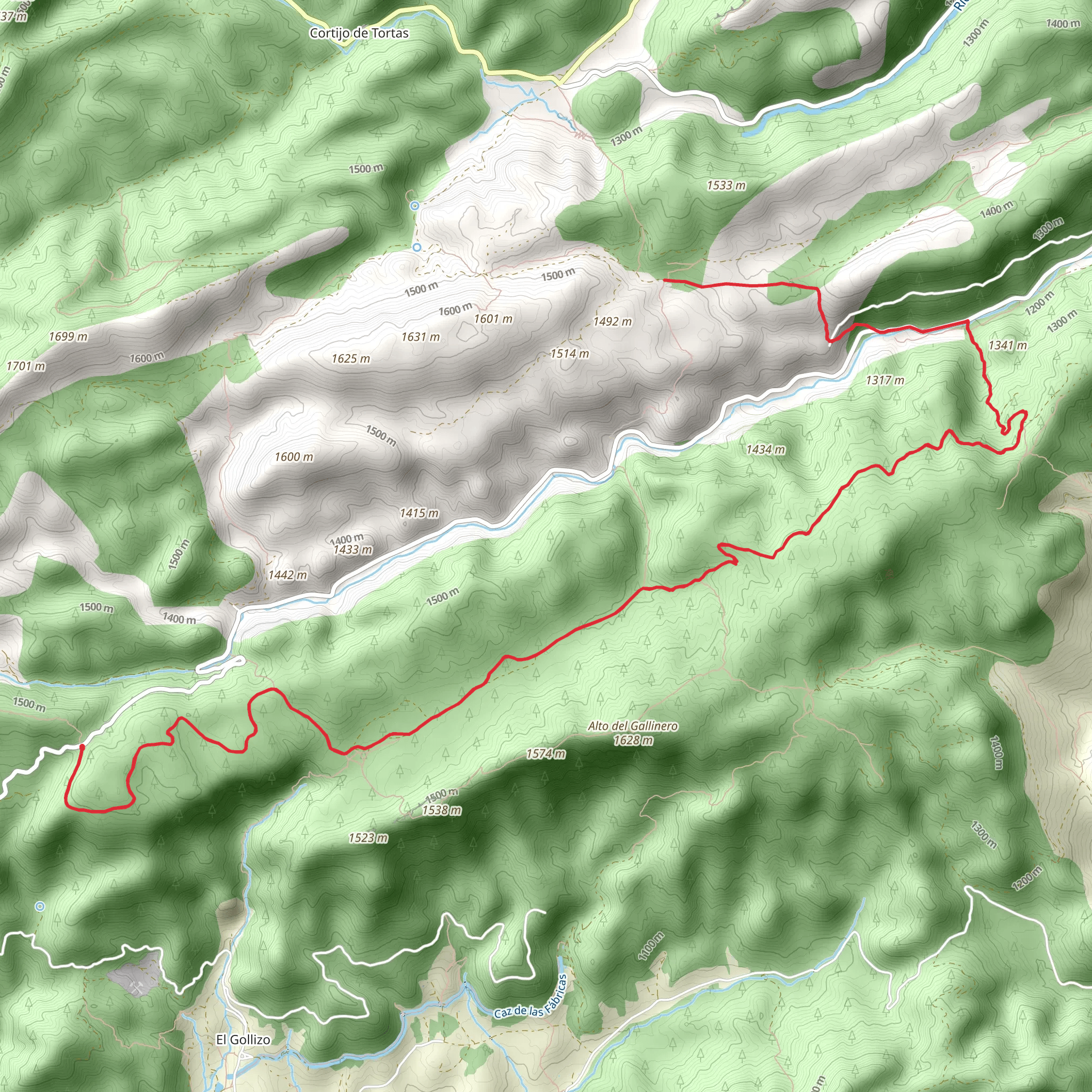 From Crucetillas to Encebrico mobile static map