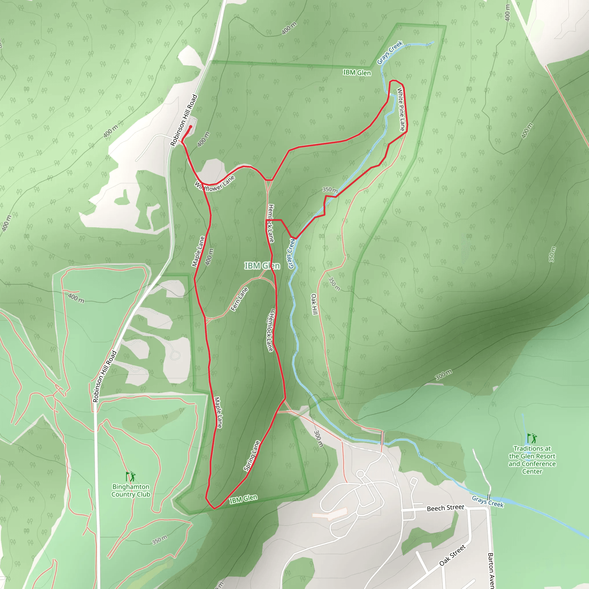 Grays Creek Loop mobile static map