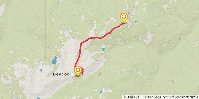 Indian Ridge Trail stage 2 Map